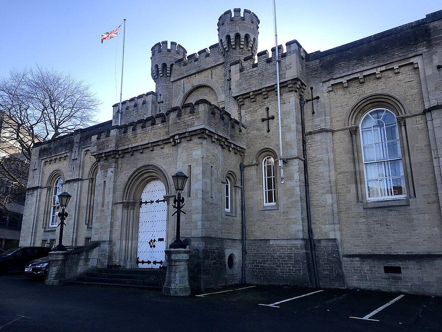 Oxford county hall, the gothic revival HQ of Oxfordshire County Council. It looks like a castle.