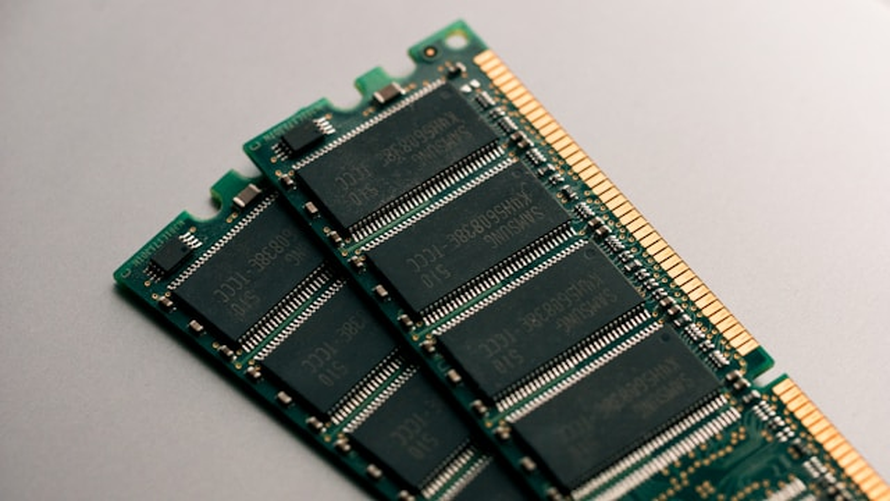 Closeup of two circuit boards