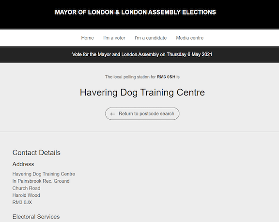 'London Elects’ polling station finder