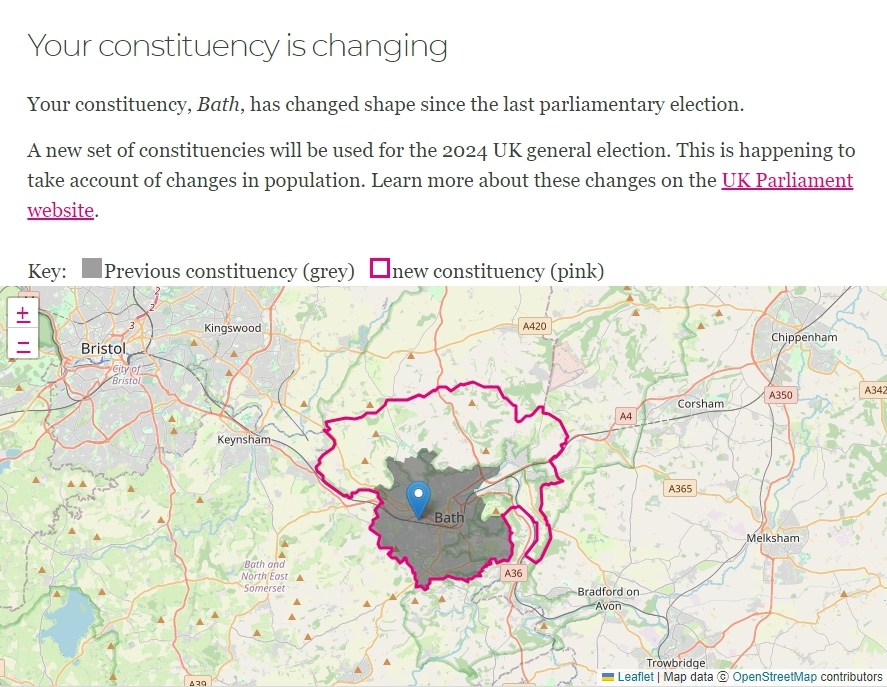 Boundary change map in Bath