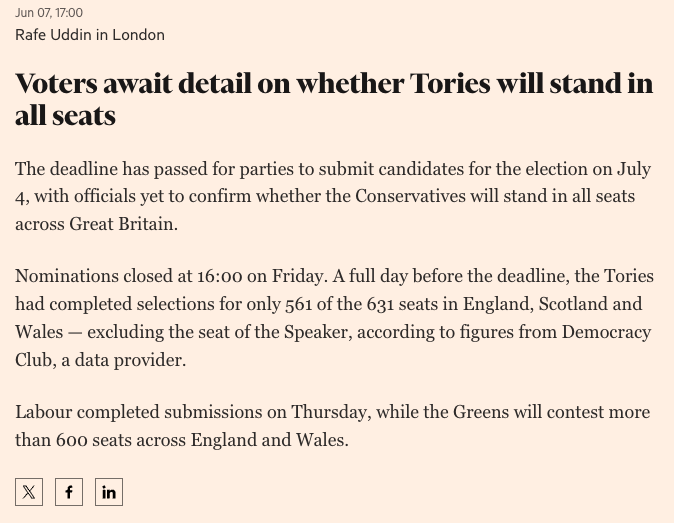 Democracy Club data as a source in the Financial Times